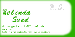 melinda sved business card